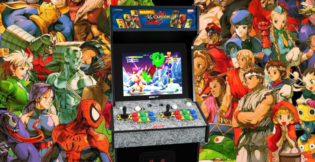 Arcade1Up's Marvel vs. Capcom 2 cabinet.