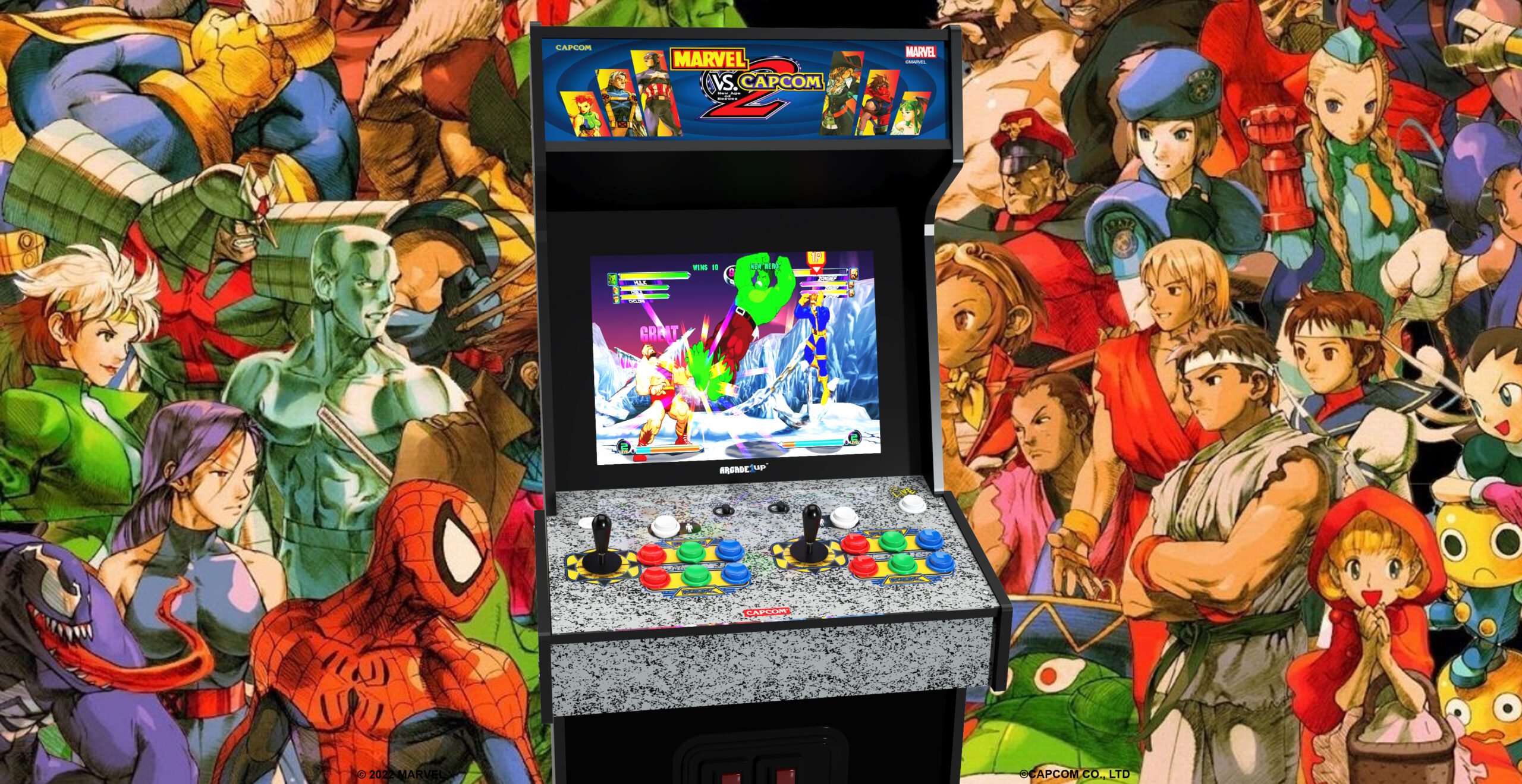 Arcade1Up's Marvel vs. Capcom 2 cabinet.