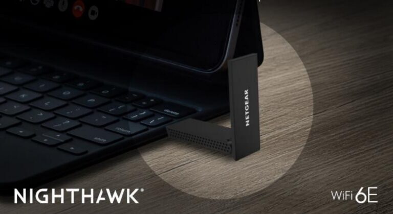 Netgear's WiFi 6E USB 3.0 adapter.