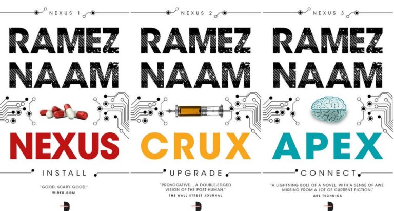 The Nexus trilogy by Ramez Naam debuted from 2012 to 2015.