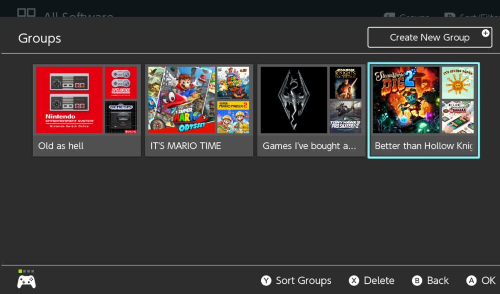 Nintendo Switch gets folders 1,844 days after release