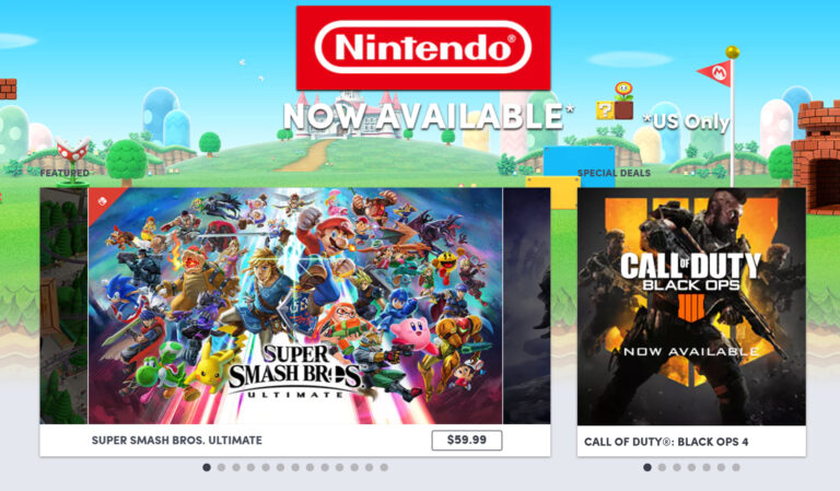 Nintendo games on The Humble Store.