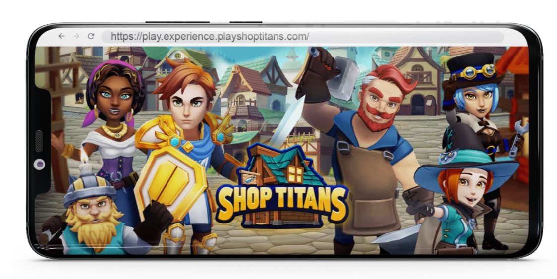 Shop Titans is one of the games that uses Now.gg.