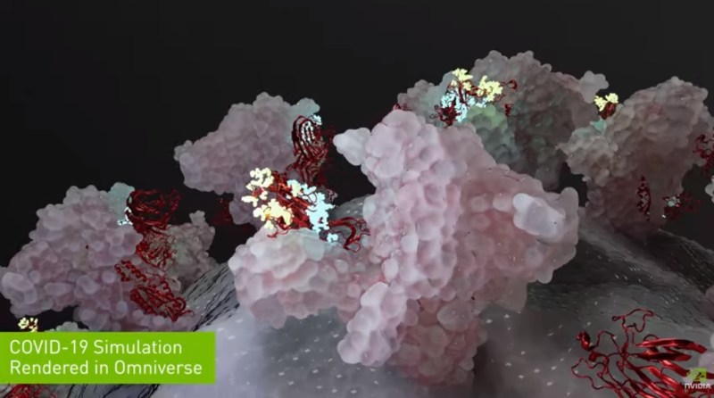 COVID-19 simulation in Omniverse.