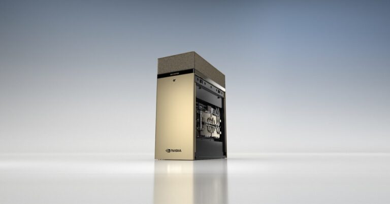 Nvidia's DGX Station A100 supercomputer.