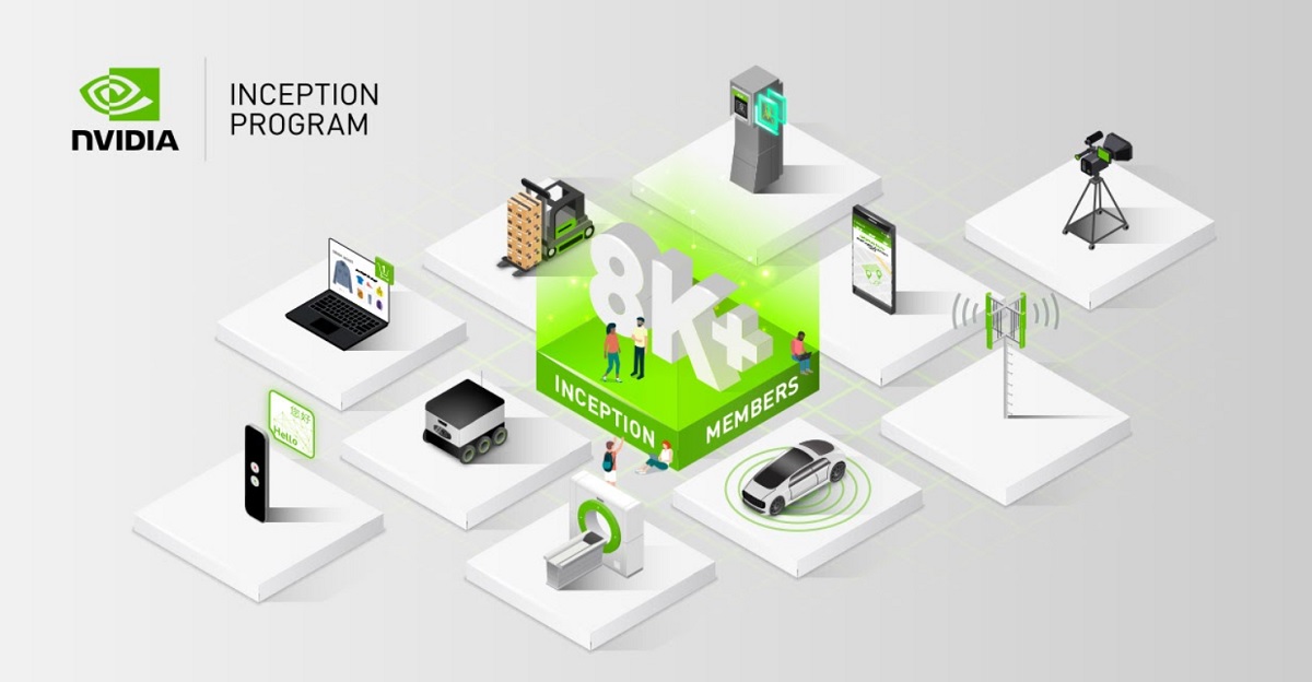 Nvidia's Inception program has 8,500 AI startups.