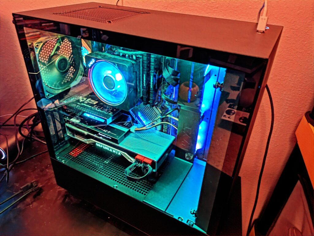 The NZXT H510i PC enclosure.