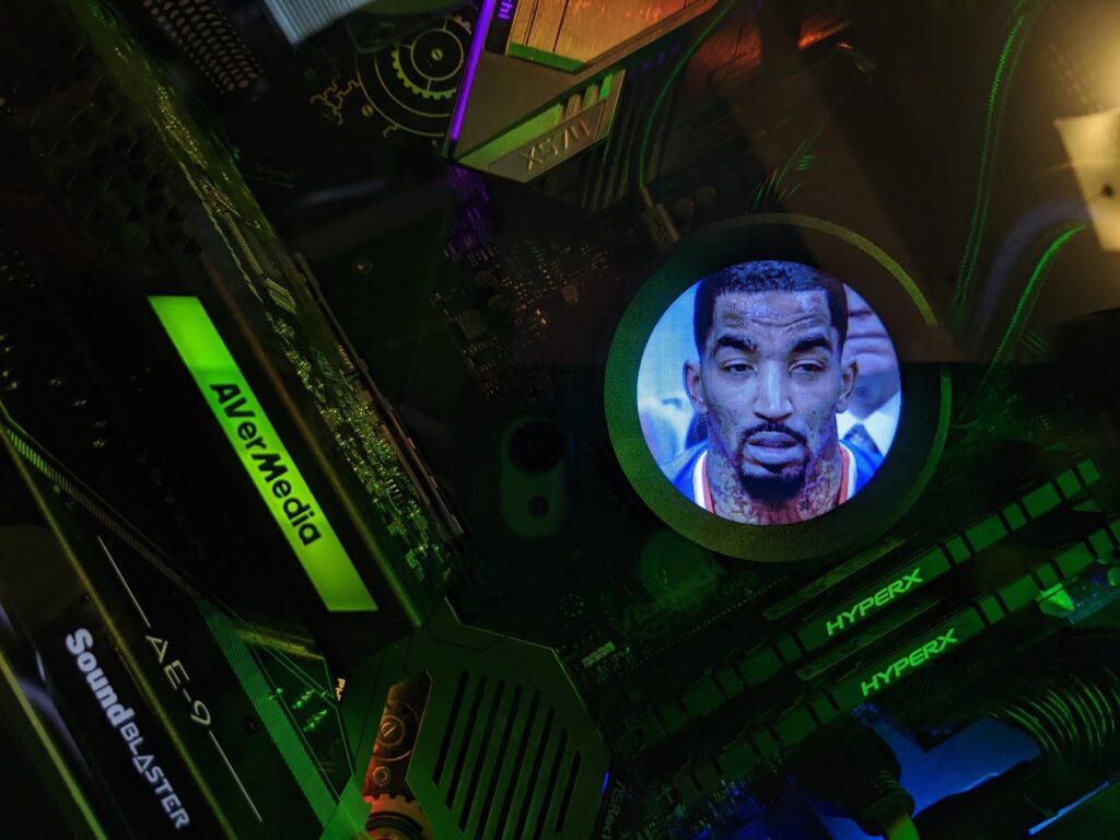 You can put any GIF you want on the Kraken Z63.