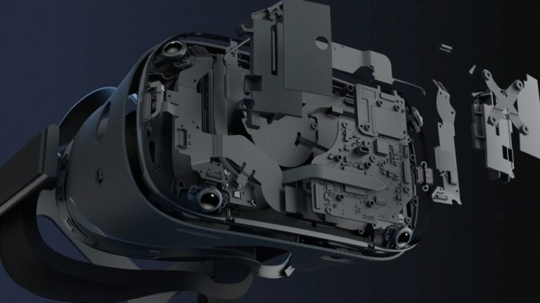 Oculus Quest's inside-out Insight tracking system is powered by SLAM software and multiple integrated cameras.