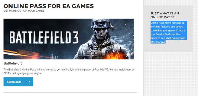 EA online pass