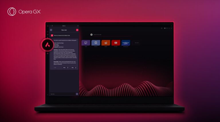 Aria adds AI to your Opera GX browsing experience.