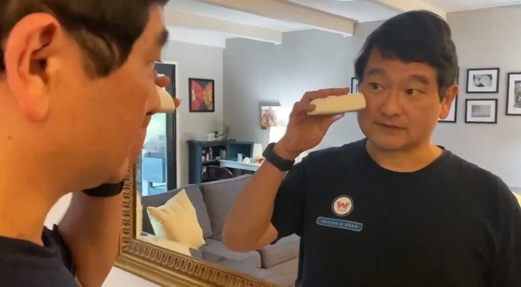 Dean Takahashi of VentureBeat uses the Opte to remove age spots.