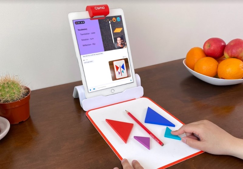 Osmo helps kids understand problems using physical toys.