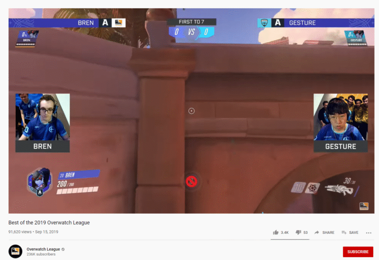 Overwatch League on YouTube.