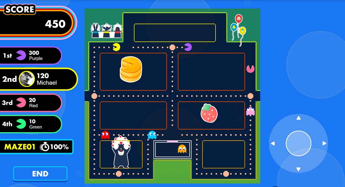 One of the user-created mazes in Pac-Man Community.