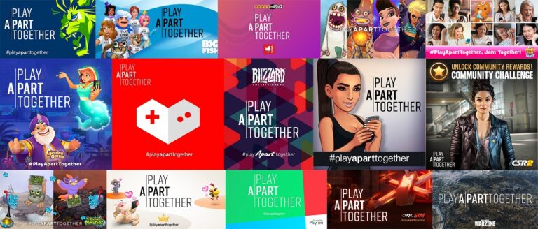 Game companies that have joined PlayApartTogether.
