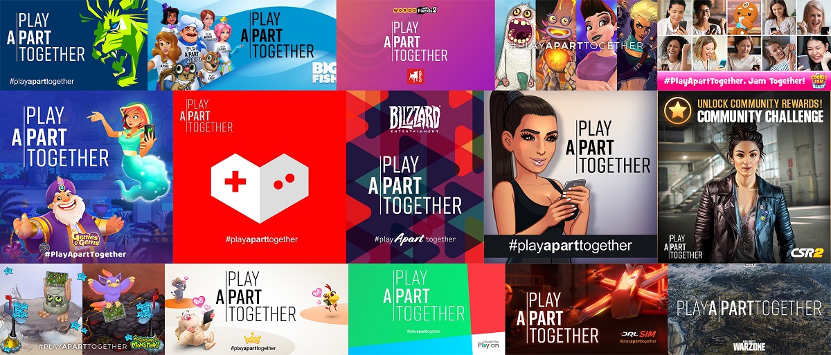Game companies that have joined PlayApartTogether.