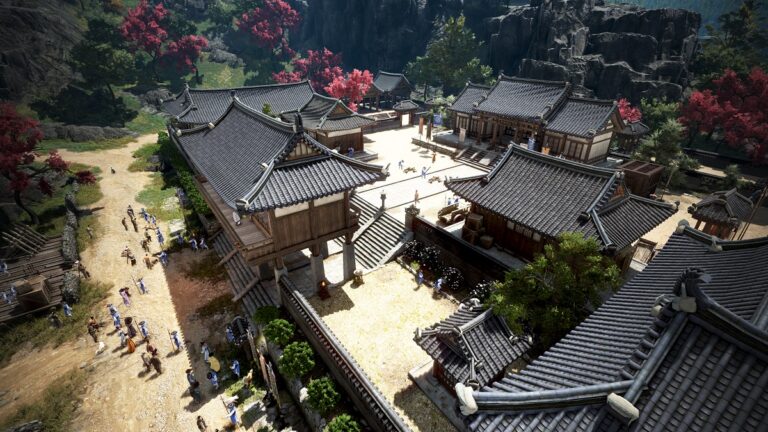 A village hub in The Land of the Morning Light expansion for Black Desert Online.