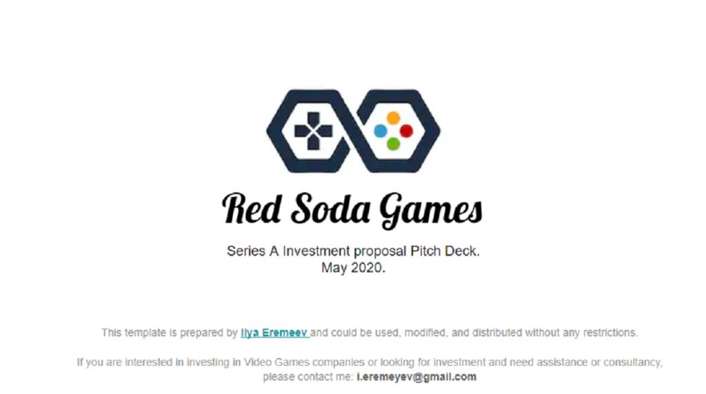 The "perfect funding pitch deck" for game entrepreneurs.