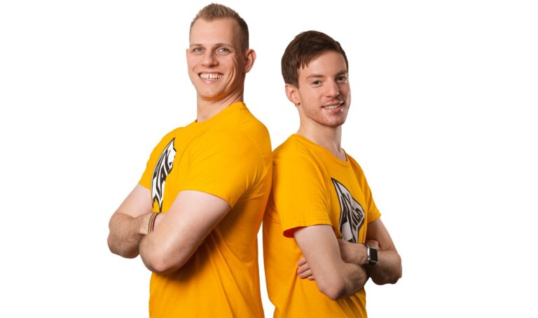 Michael Carter (left) is CEO of Playco and Justin Waldron is cofounder.