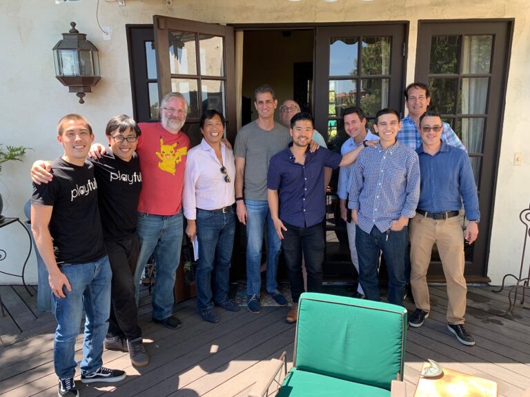 The Playfull team and some visitors.