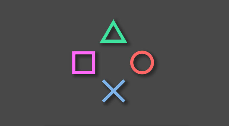 The iconic PlayStation buttons.