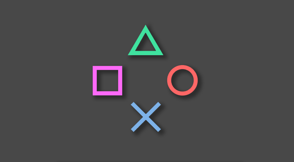 The iconic PlayStation buttons.