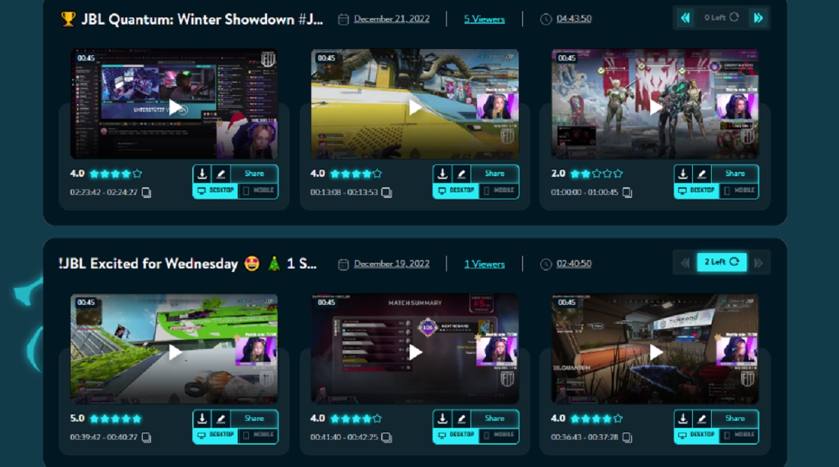 Playstream's AI engine generates the best content for livestreams in seconds.