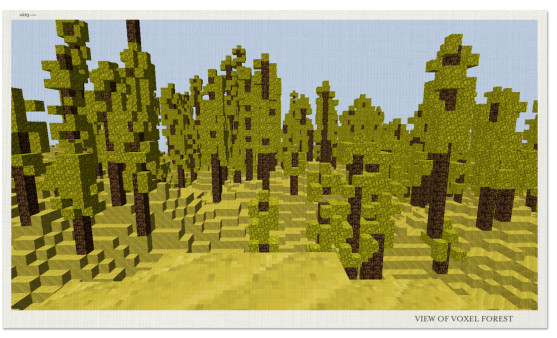 A forest in Voxel