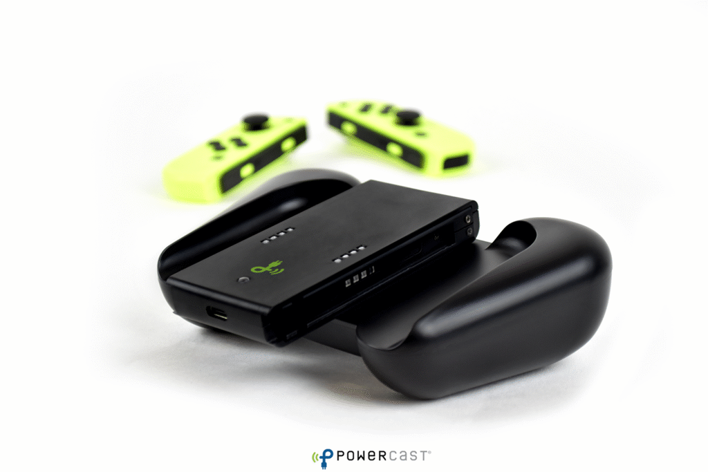 Powercast's Wireless Charging Grip for Nintendo Switch.