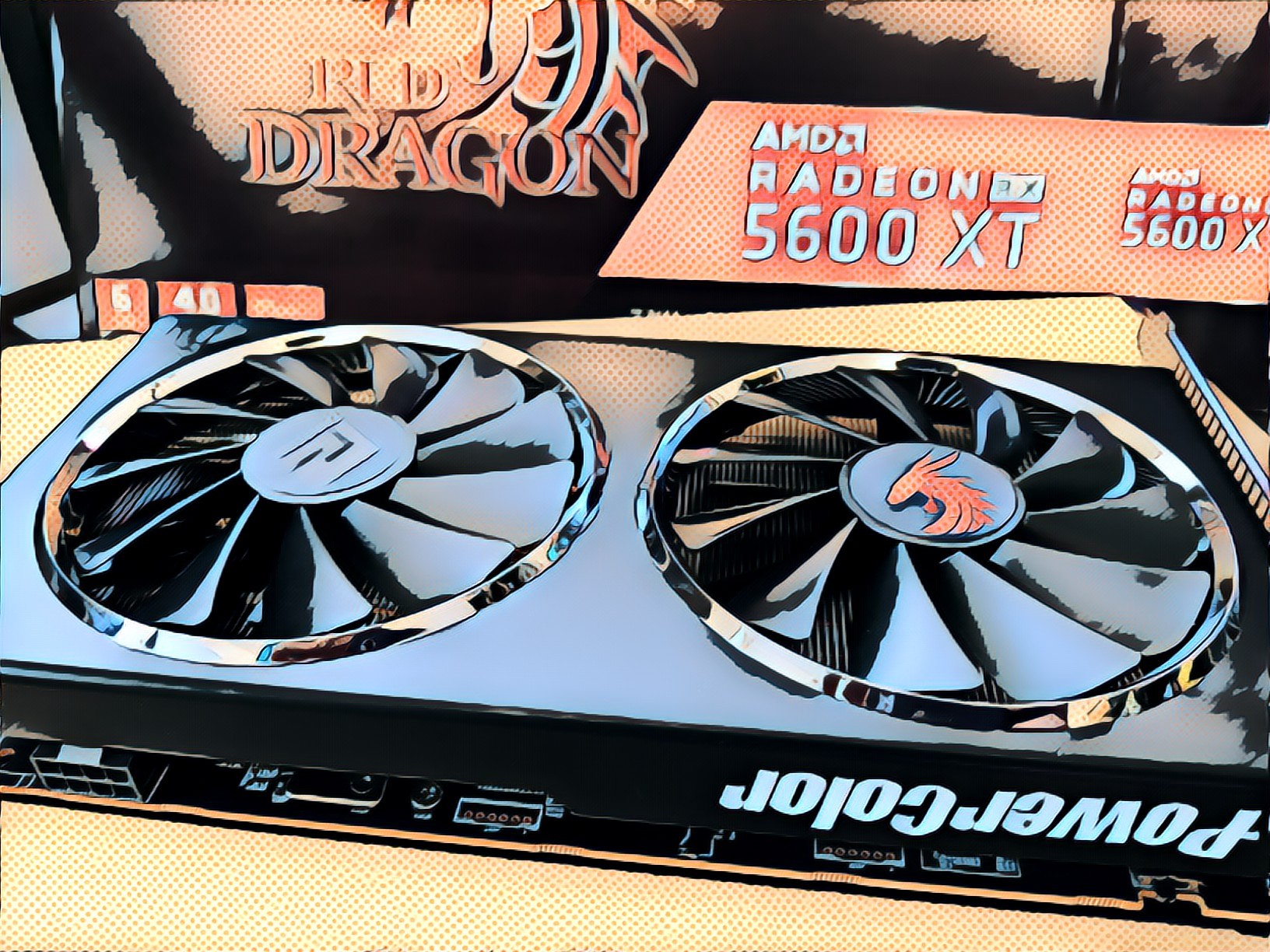 The PowerColor Red Dragon Radeon RX 5600 XT video card.