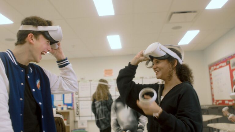 Prisms VR helps students visualize math problems.