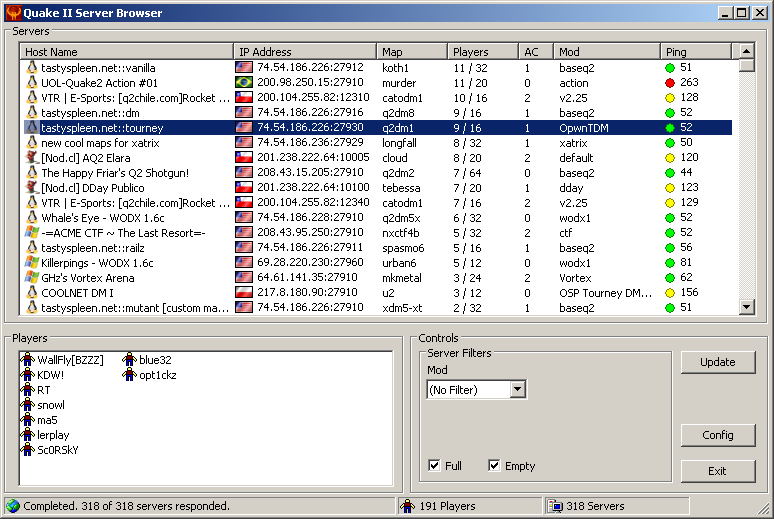 Quake 2 Server Browser