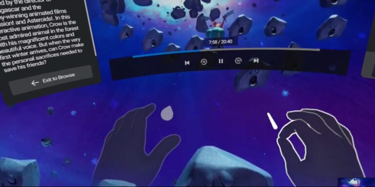 Virtual hand image from Oculus Quest hand tracking