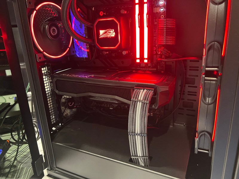 Falcon Northwest's Talon as the new AMD Radeon RX 7900 XT graphics card.