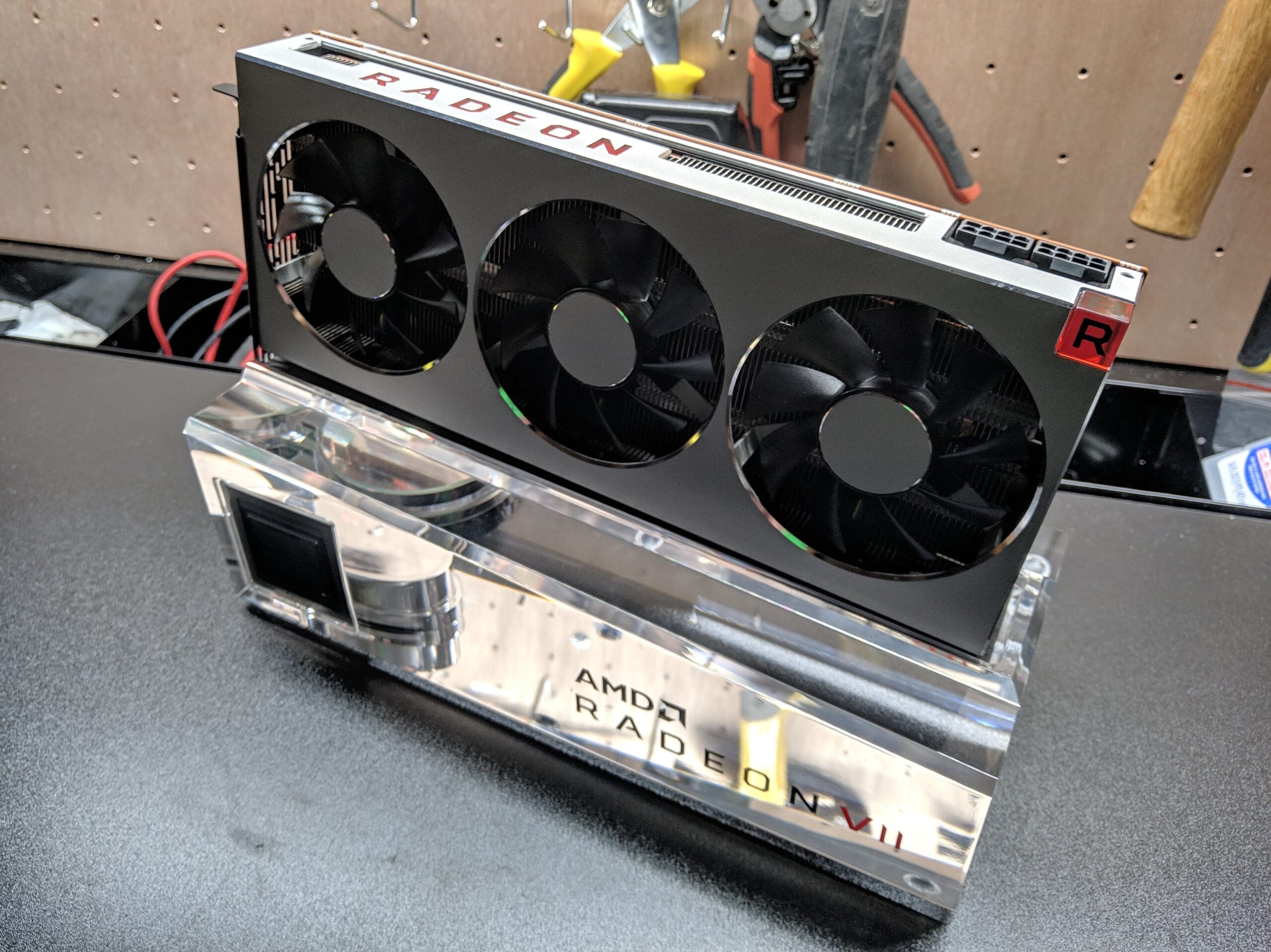 The stand does not come with the Radeon VII.