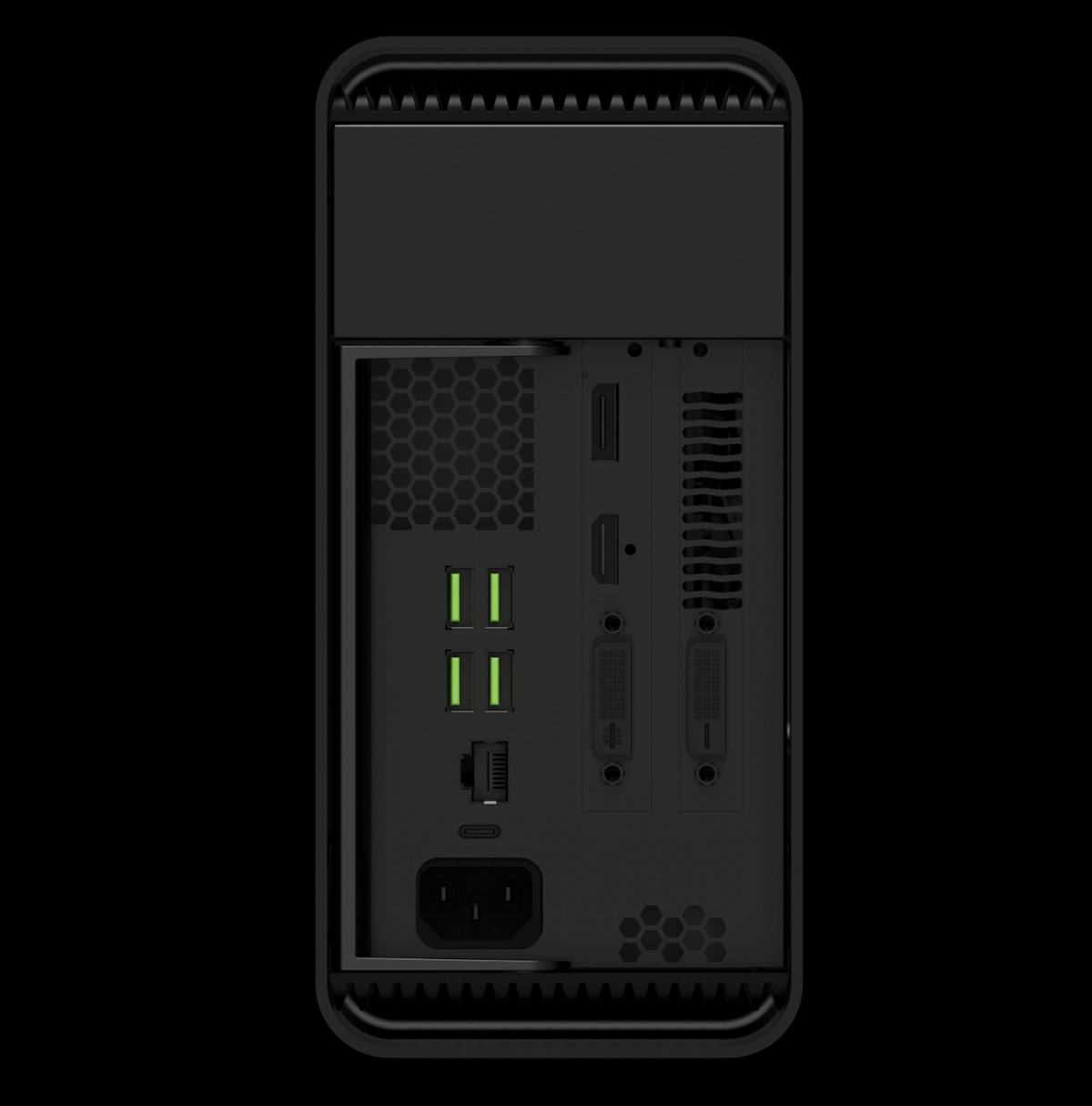 The Razer Core has four USB ports.