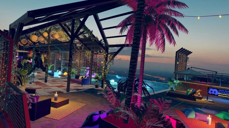 The Three Oaks Rooftop Bar in Rec Room.