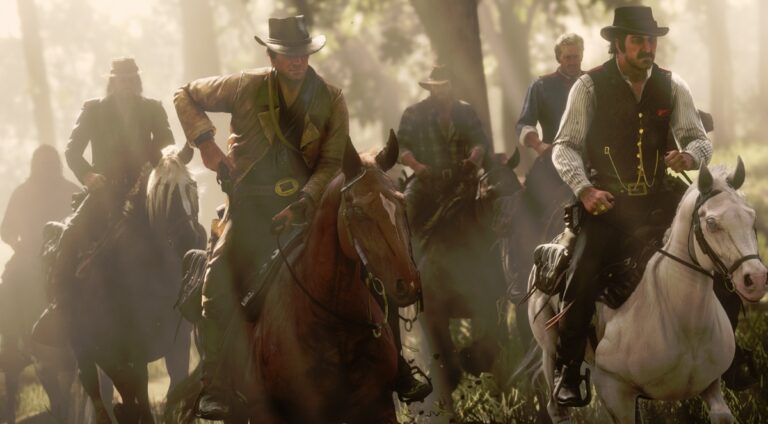 Red Dead Redemption 2 stars Arthur Morgan (left) and gang leader Dutch Van Der Linde.