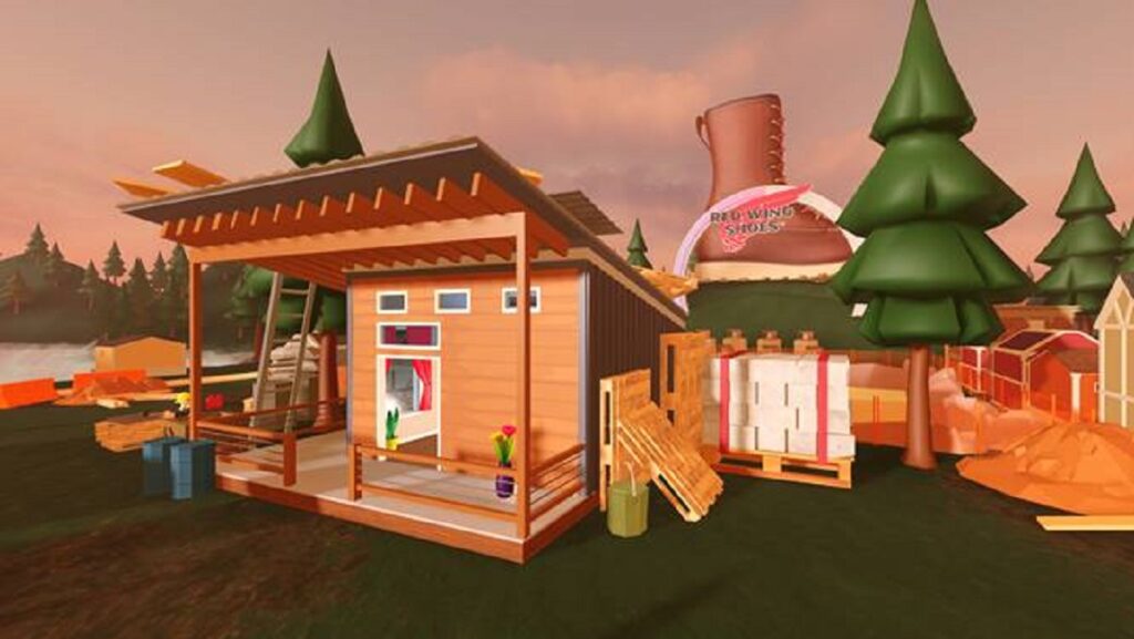 This is a tiny home designed in Roblox.