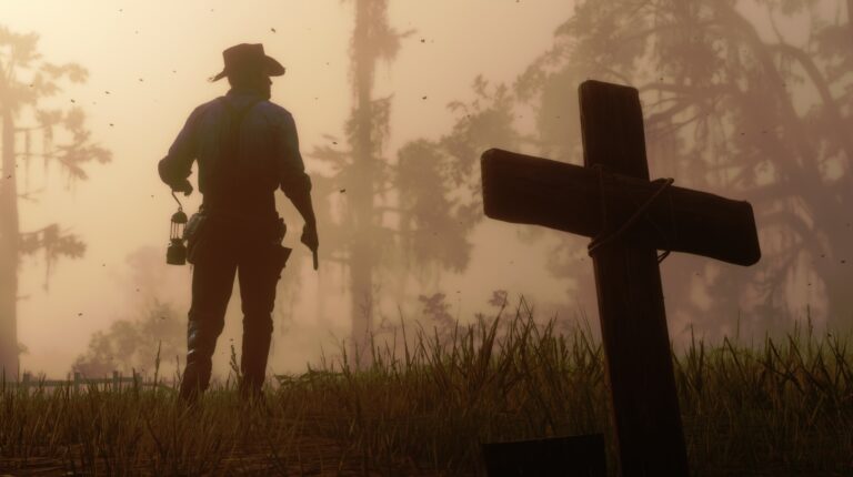 Nope. Not dead yet. A scene from Red Dead Redemption 2.