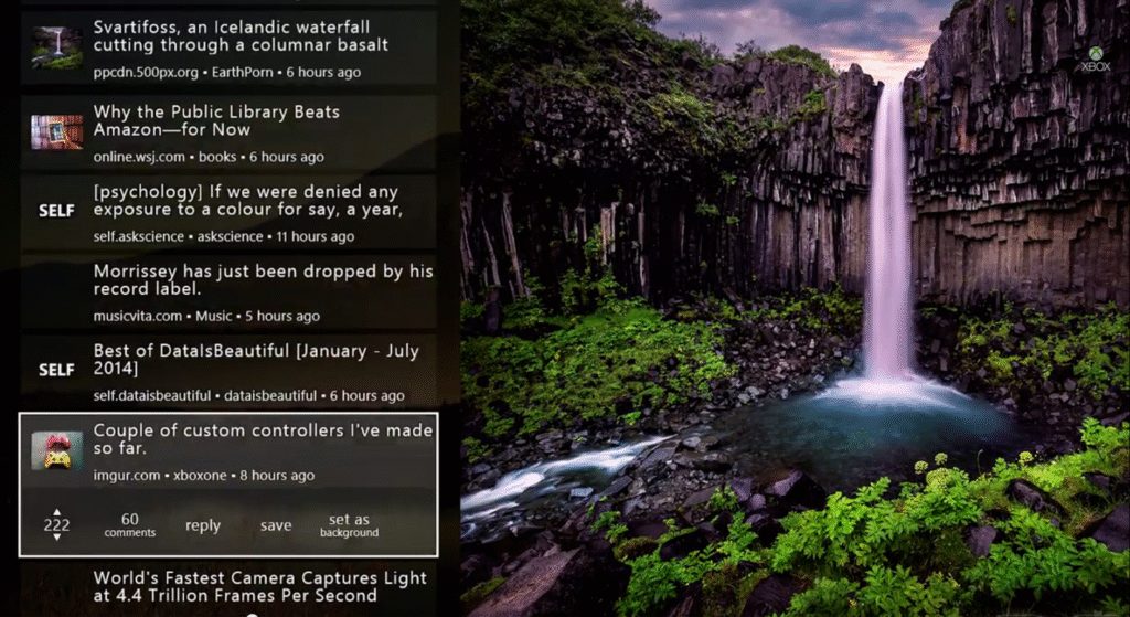 With Xbox One's ReddX app, you can upvote Reddit cat photos while playing Titanfall