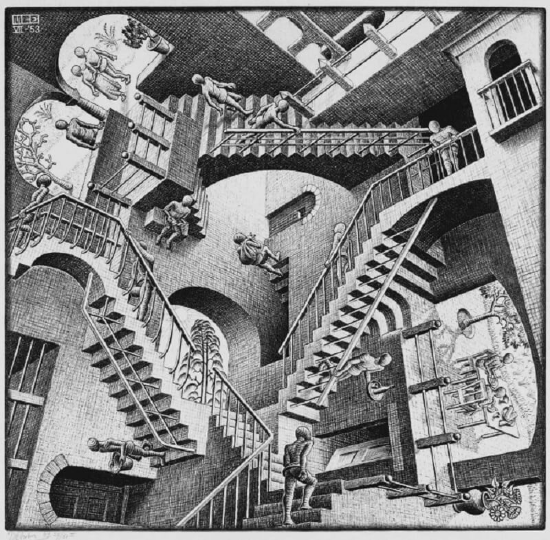Relativity by M.C. Escher