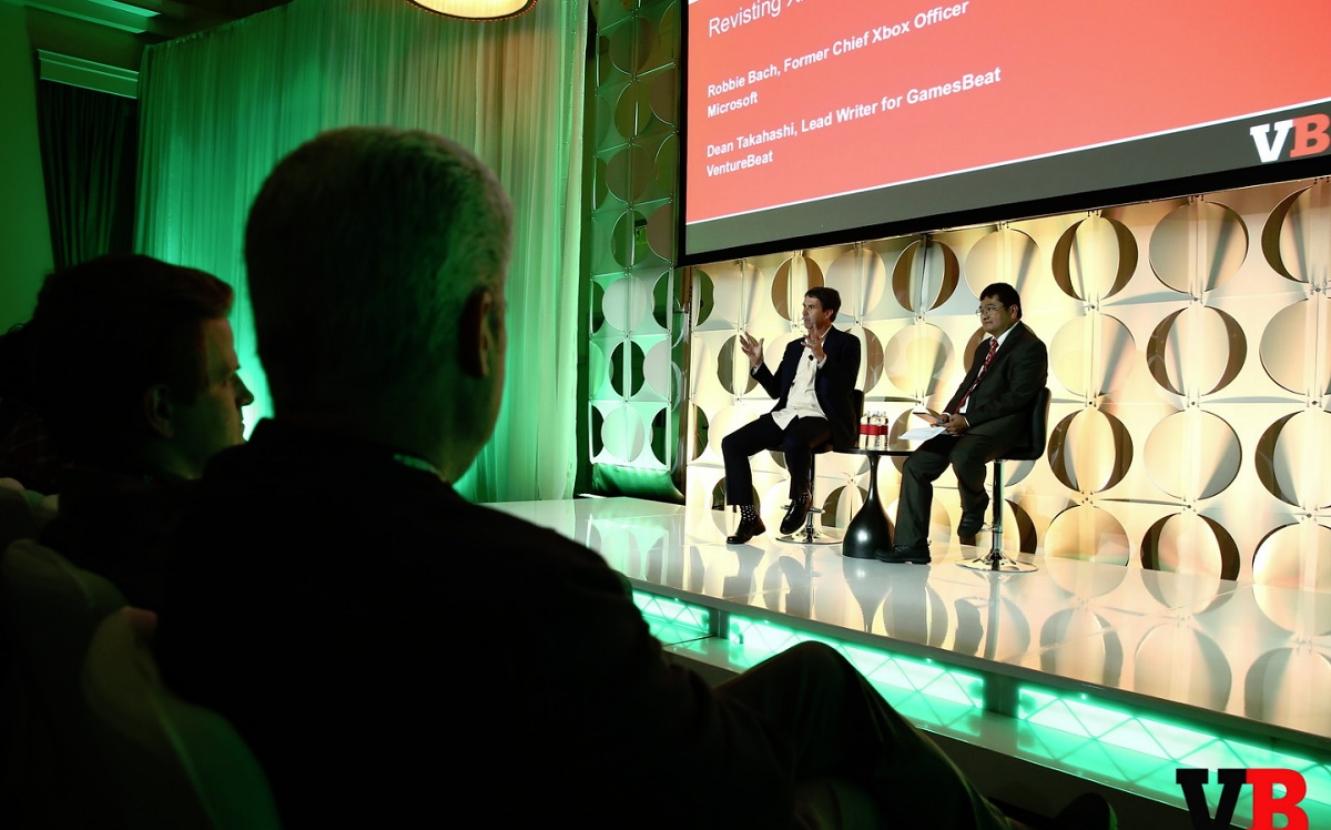 Robbie Bach, former chief Xbox officer, and Dean Takahashi of GamesBeat 