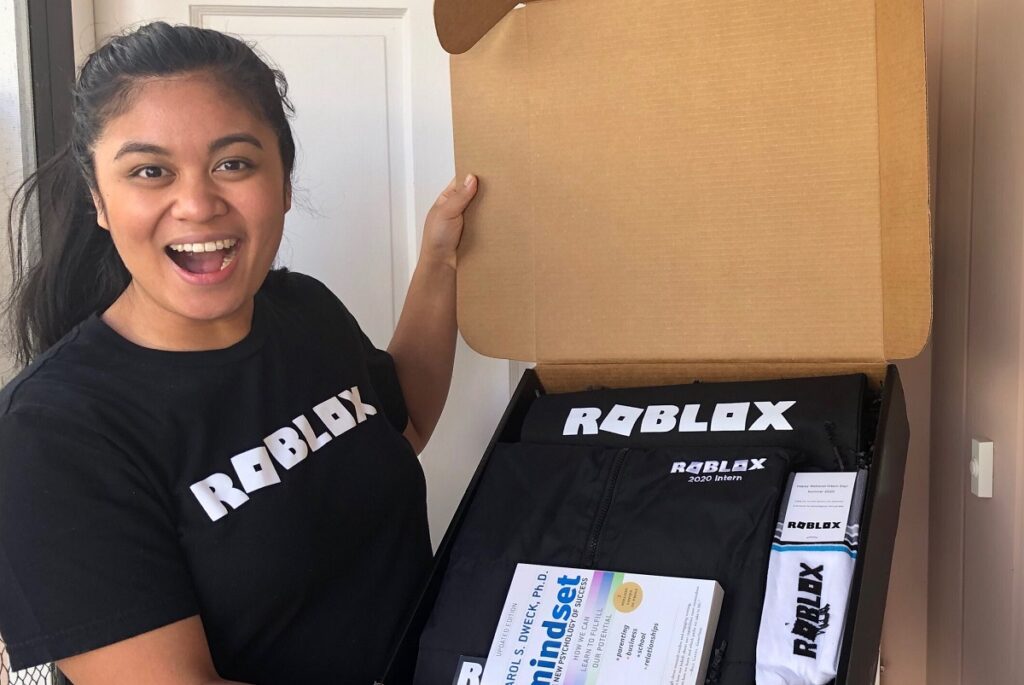 A Roblox welcome for one of its interns.