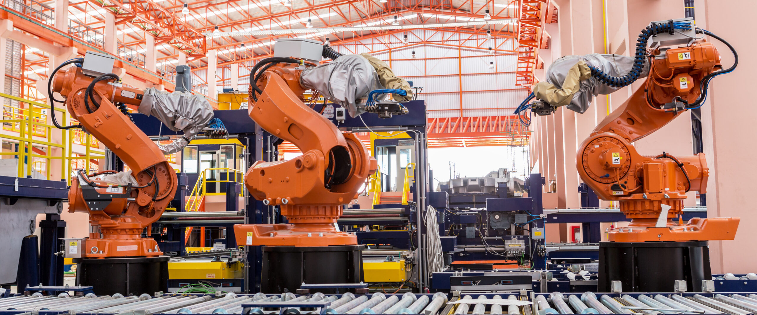 Robots in a factory