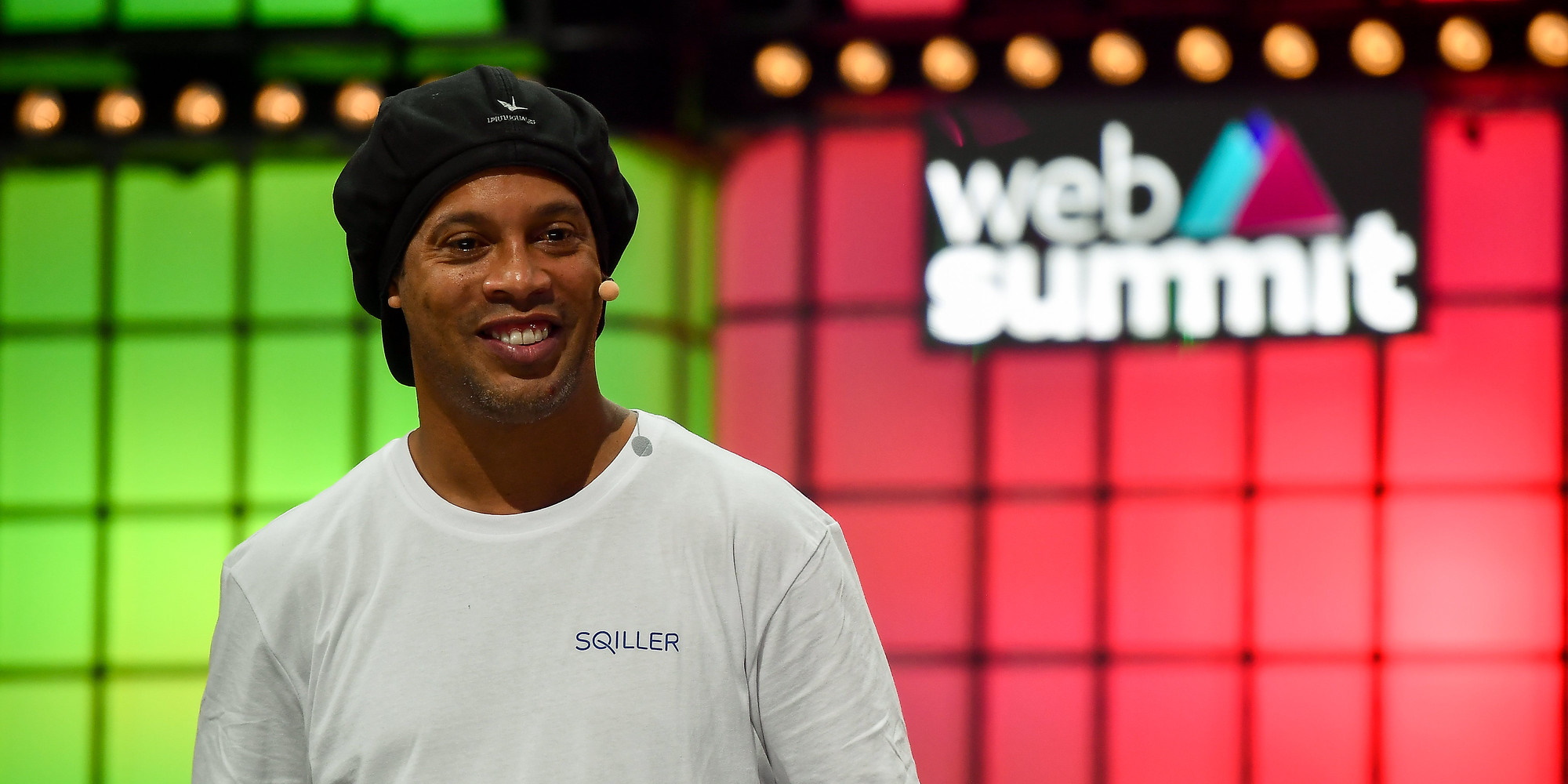 Ronaldinho promoting Teqball and Sqiller at Web Summit 2019