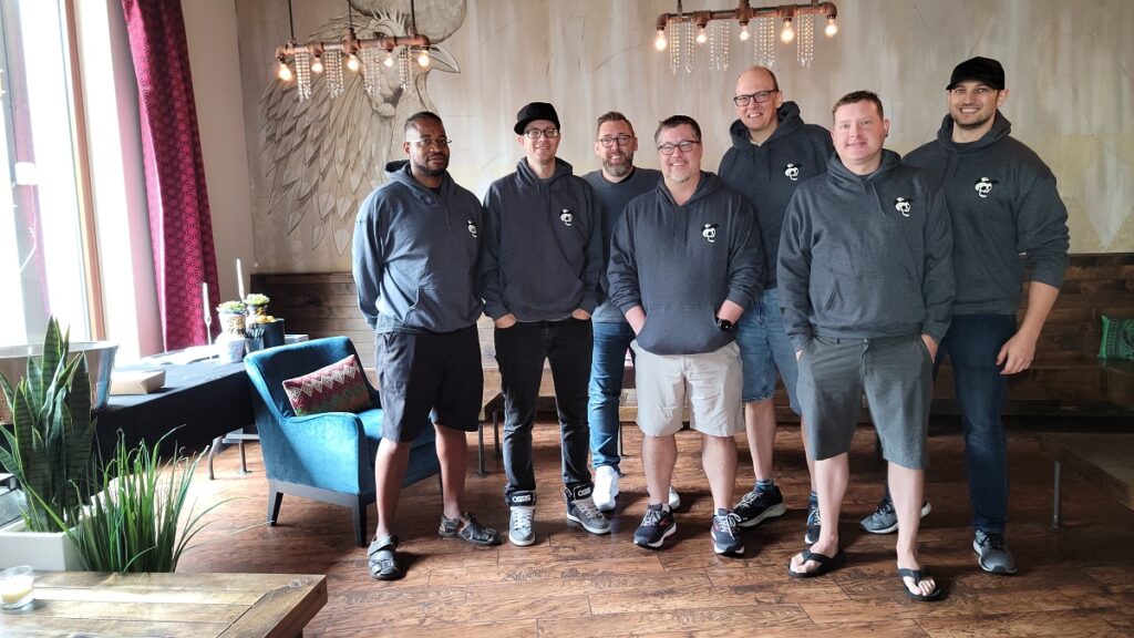 The seven cofounders of Ruckus.