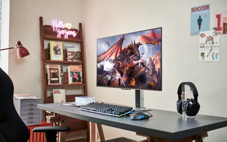 Samsung Odyssey OLED gaming monitor.