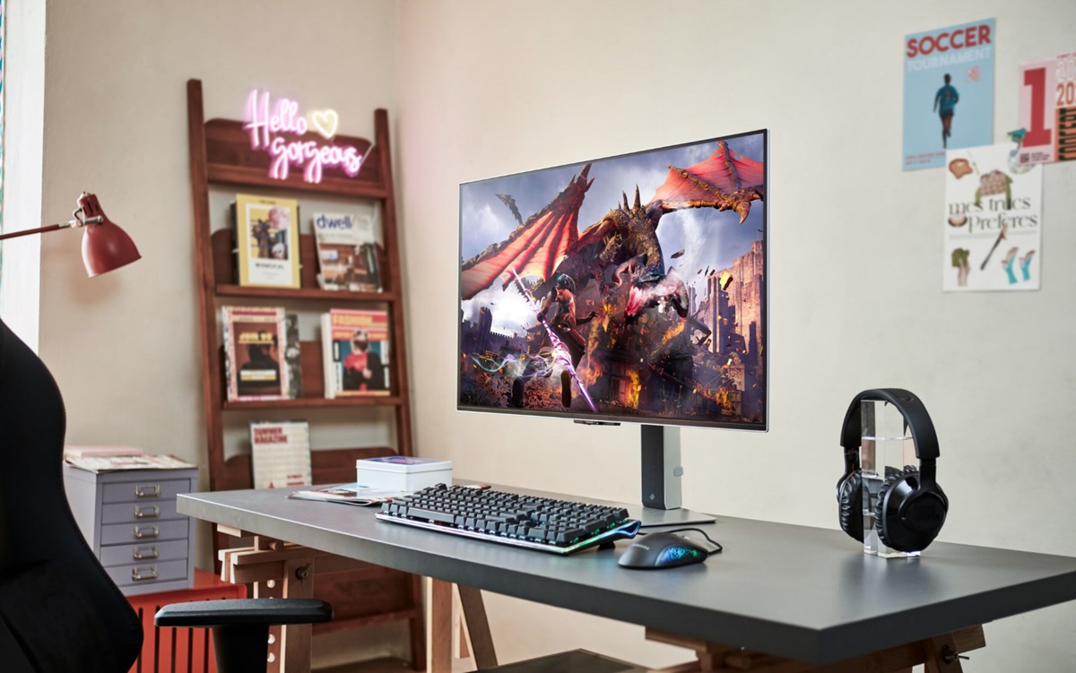 Samsung Odyssey OLED gaming monitor.